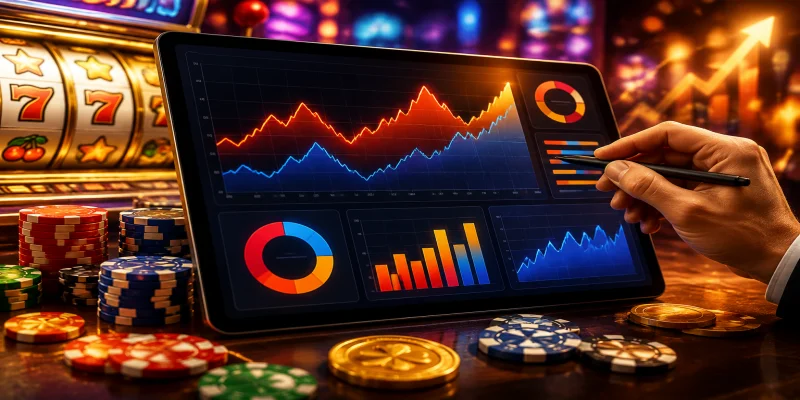 Biểu đồ thống kê tỷ lệ biến động và hoàn trả của các dòng game nổ hũ tại hệ thống RED88