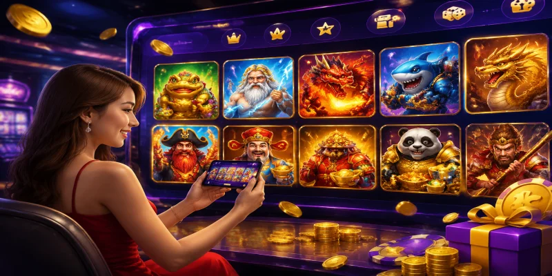 Giao diện sảnh game nổ hũ red88 với hàng loạt tựa game nổ hũ jackpot có tỷ lệ RTP cực cao